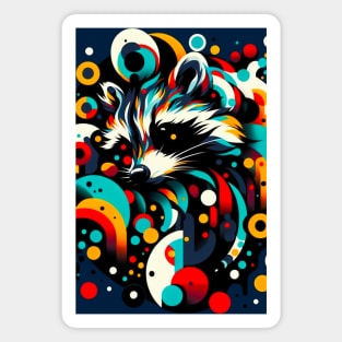 Raccoon Abstract Euphoria Magnet